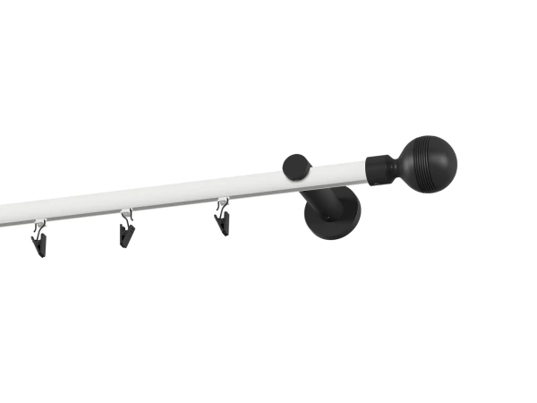 Garniža 19mm drážková tyč - 1rad - GABI - bielo čierna 2