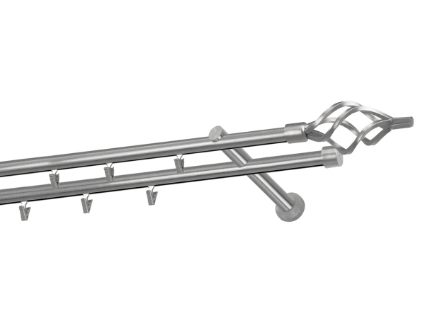 Garniža 19x19mm - drážková tyč - 2rady - GUĽA AZUR - satin