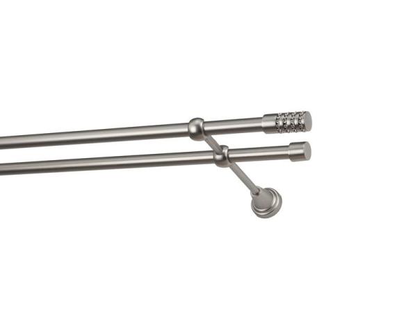 Garniže 16x16mm - dvojradové - CYLINDER CRYSTAL - satin 1