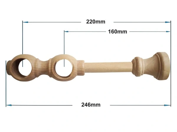 Kétsoros 28x28mm-es fa karnis - BÜKFA 2