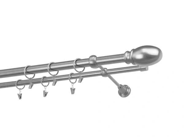 Kétsoros 25x16mm karnis - BELUNO - satin