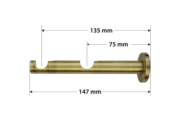 Kétsoros 16x16mm karnis - CYLINDER - antik 3