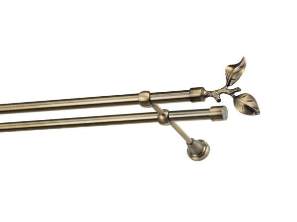 Garniže 19x19mm - dvojradové - LIST ROSE - antik 1