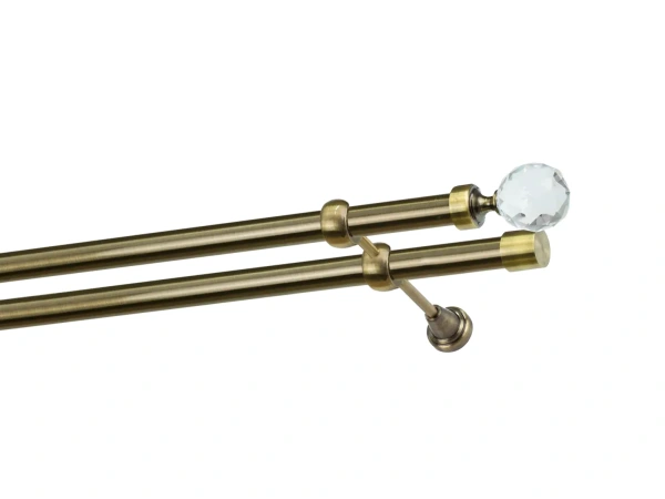 Kétsoros 25x25mm karnis - CRYSTAL GOLYÓ - antik 1