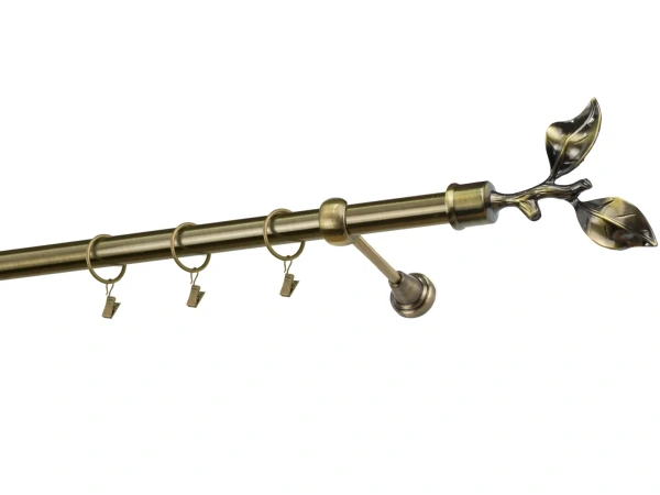 Egysoros 25mm karnis - RÓZSA LEVÉL - antik