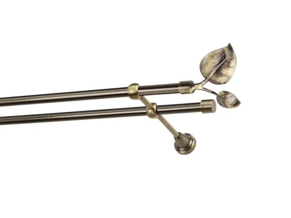 Garniže 16x16mm - dvojradové - LIST VEĽKÝ - antik 1