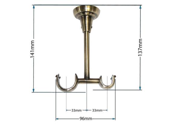 Garniže 25x16mm - dvojradové - KALISTO CRYSTAL - antik 3