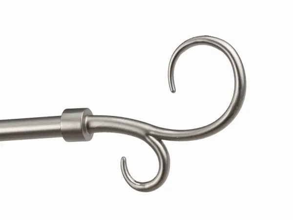 Garniže 16mm - jednoradové - HÁK DVOJITÝ - satin 4