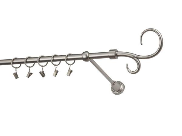 Garniže 16mm - jednoradové - HÁK DVOJITÝ - satin