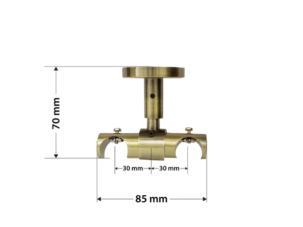 Garniža 19x19mm - drážková tyč - 2rady - KOLOSEO - antik 4