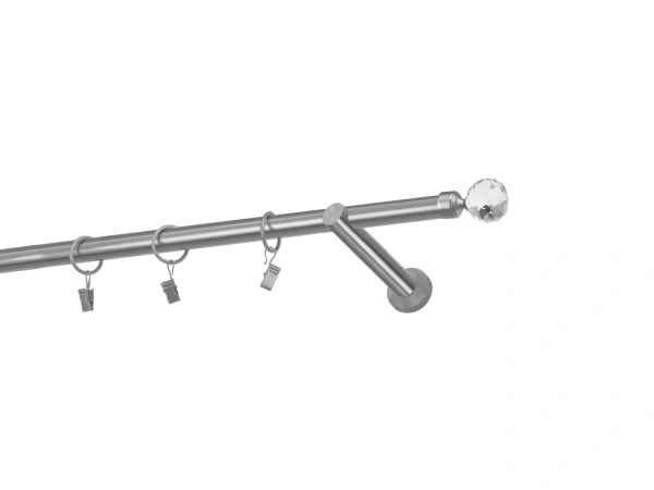 Egysoros 19mm karnis - CRYSTAL GOLYÓ - satin