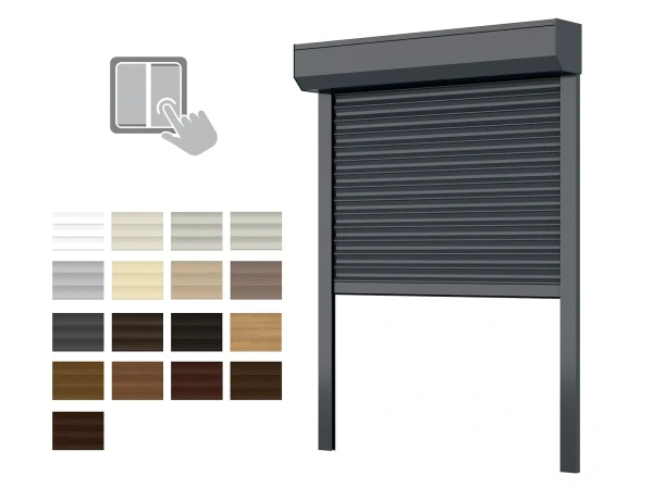 Alumínium redőnyök 180mm Redőnytok - 2600 mm -es magasságig - MOTOR - KAPCSOLÓ