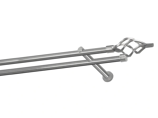 Garniža 19x19mm - drážková tyč - 2rady - GUĽA AZUR - satin 1