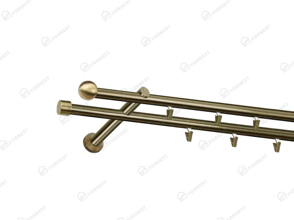 Garniža 19x19mm - drážková tyč - 2rady - BOLOGNA - antik