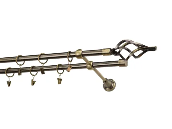 Garniže 16x16mm - dvojradové - GUĽA AZUR - antik