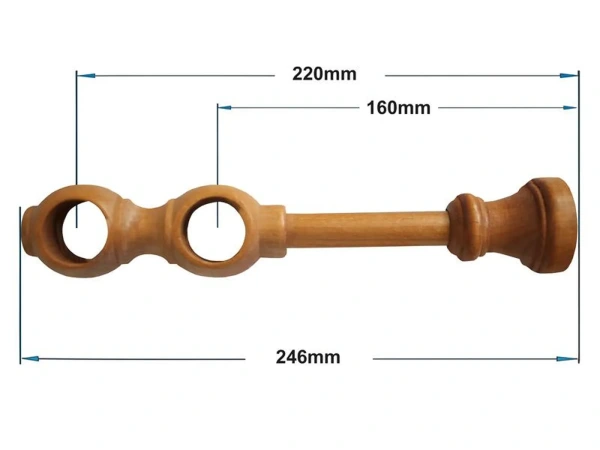 Kétsoros 28x28mm-es fa karnis - ARANY TÖLGY 2