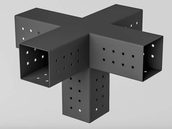 Ötcsomós oszloptartó (középen 2 oldalsó keresztrúddal)