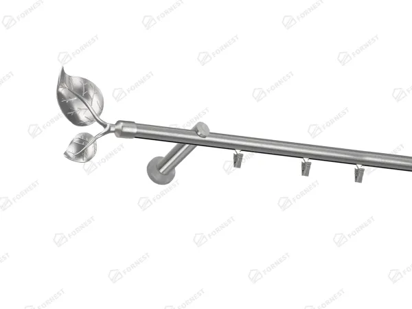 Garniža 19mm - drážková tyč - 1rad - LIST VEĽKÝ - satin