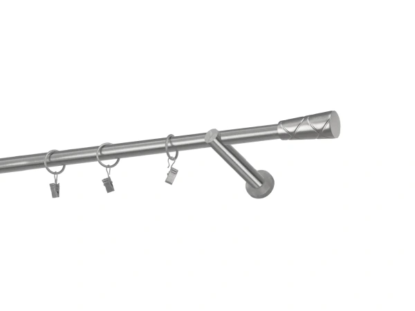 Egysoros 19mm karnis - TRAPEZIUM - satin