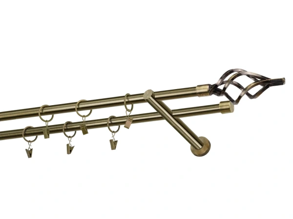 Kétsoros 16x16mm karnis - AZUR GOLYÓ - antik