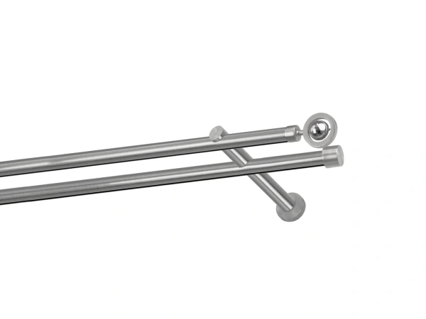 Garniža 19x19mm - drážková tyč - 2rady - JUPITER - satin 1