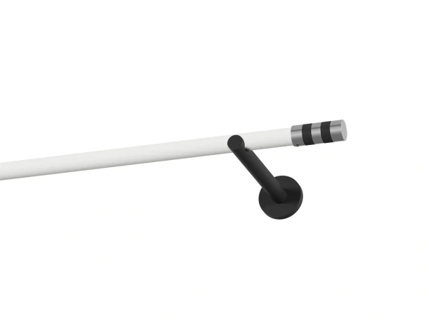 Garniža 19mm obyčajná tyč - 1rad - VALEC - bielo čierna 1