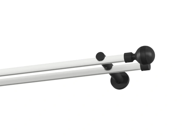 Garniža 19x19mm drážková tyč - 2rady - GABI - bielo čierna 1
