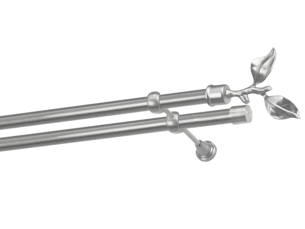 Kétsoros 25x25mm karnis - RÓZSA LEVÉL - satin 1