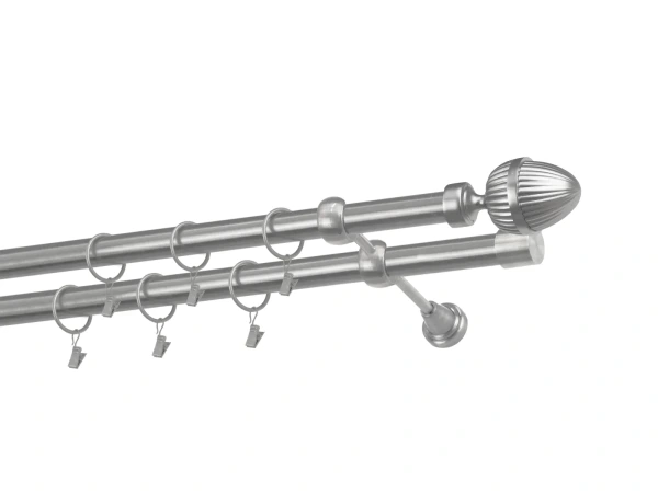 Kétsoros 25x25mm karnis - ODEON - satin