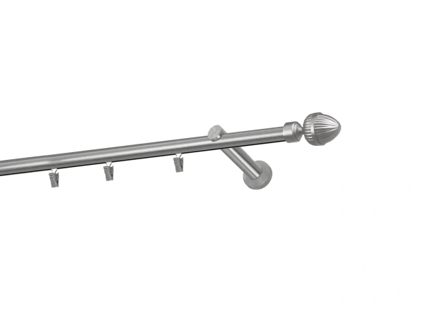 Garniža 19mm - drážková tyč - 1rad - ODEON - satin