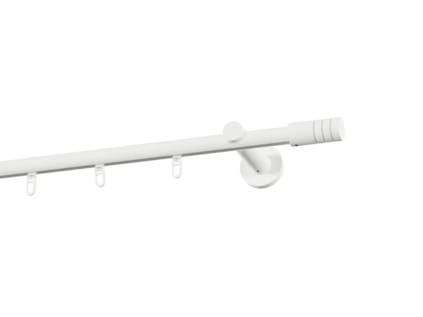 Garniža 19mm drážková tyč - 1rad - TECHNO - biela