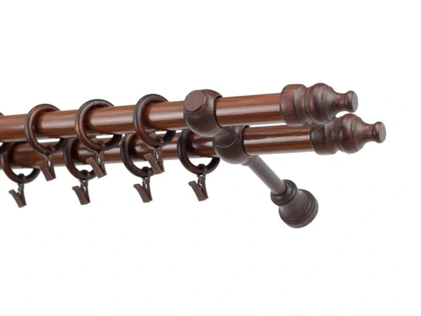 Kétsoros 28x28mm-es fa karnis - DIÓ