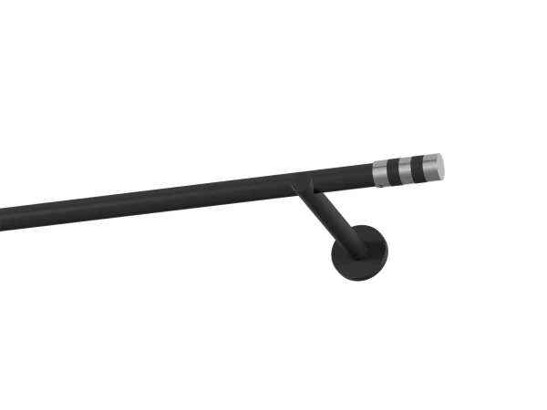 Garniža 19mm obyčajná tyč - 1rad - VALEC - čierna 1