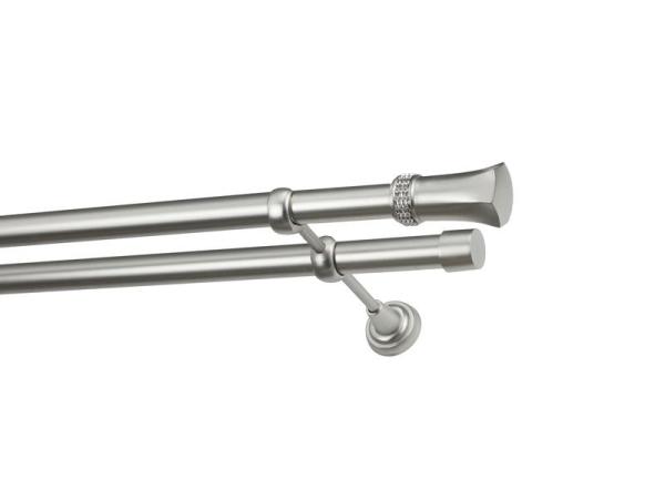 Garniže 25x25mm - dvojradové - PLUTON CRYSTAL - satin 1