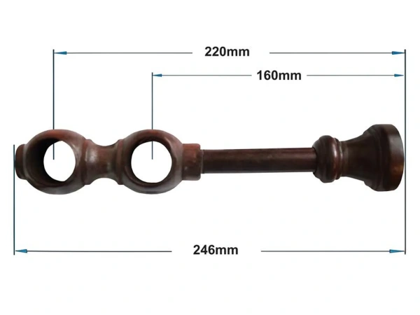 Kétsoros 28x28mm-es fa karnis - DIÓ 2