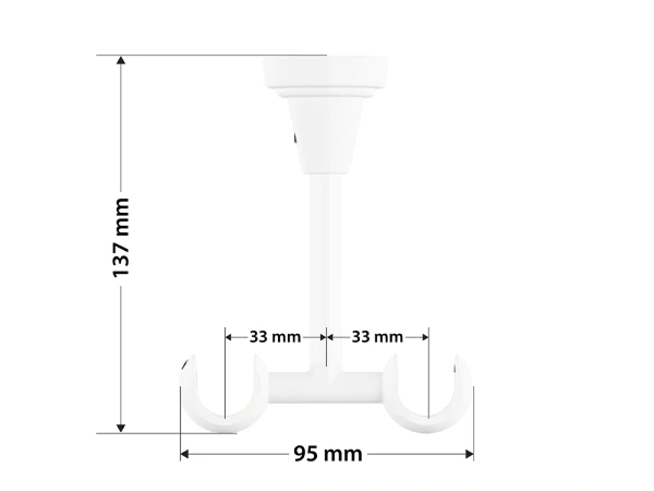 Garniža 19x19mm obyčajná tyč - 2rady - CYLINDER CRYSTAL - čierno biela 5