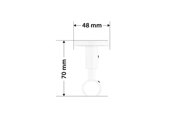 Garniža 19mm drážková tyč - 1rad - KVADRAT - čierno biela 5