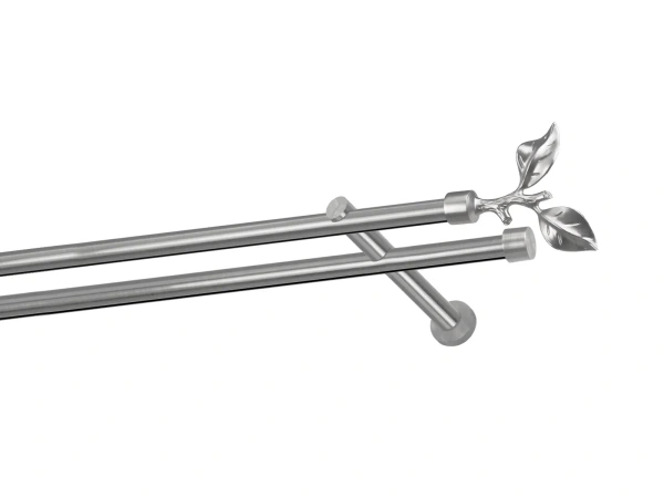 Garniža 19x19mm - drážková tyč - 2rady - LIST ROSE - satin 1