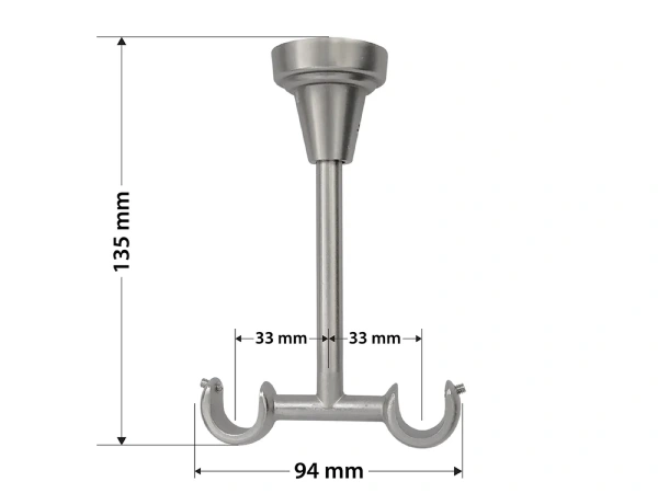Kétsoros 16x16mm karnis - RADIATOR - satin 5