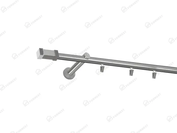 Garniža 19mm - drážková tyč - 1rad - QUADRO - satin