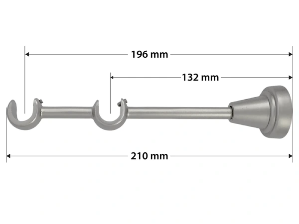 Kétsoros 16x16mm karnis - BOSTON - satin 4