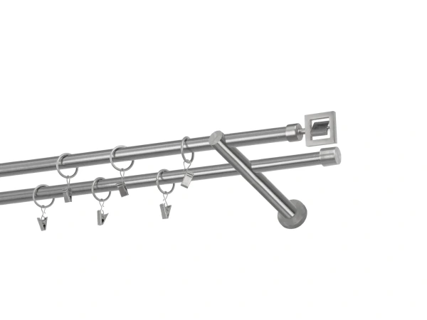 Kétsoros 16x16mm karnis - SATURN - satin