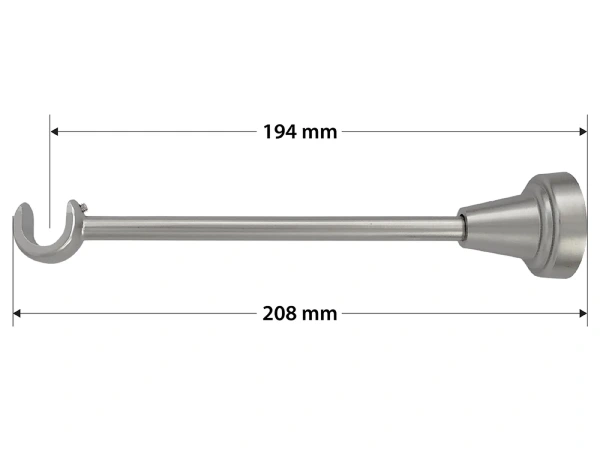 Egysoros 16mm karnis - CYLINDER - satin 4