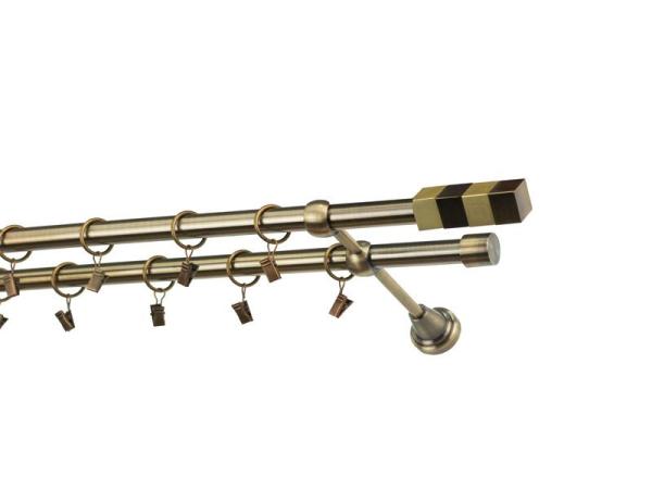 Garniže 19x19mm - dvojradové - QUADRO - antik