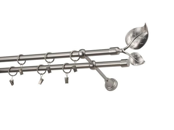 Garniže 16x16mm - dvojradové - LIST VEĽKÝ - satin