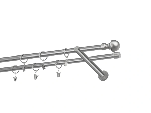 Kétsoros 16x16mm karnis - BOSTON - satin