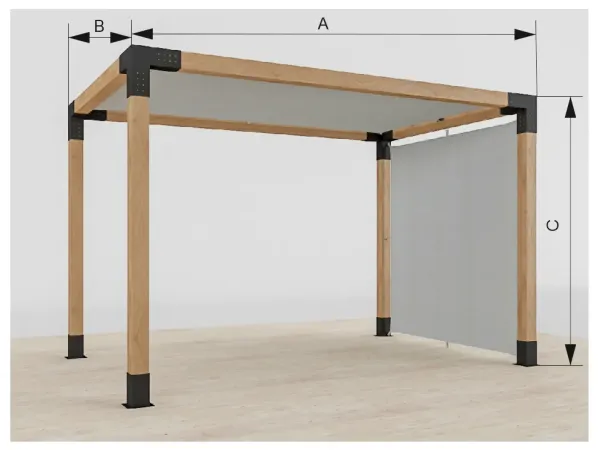 Pergola VEGAS - voľne stojaca na pätkách - 1 sekčná 5