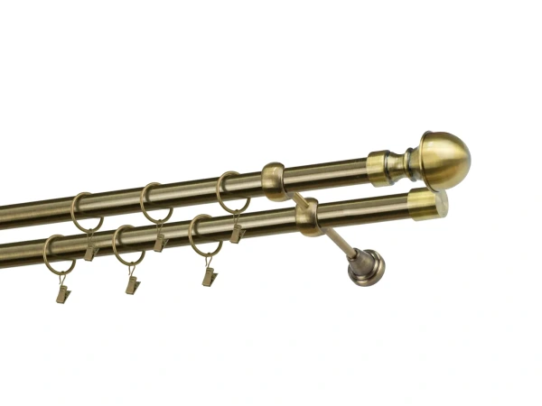 Kétsoros 25x25mm karnis - BOSTON - antik