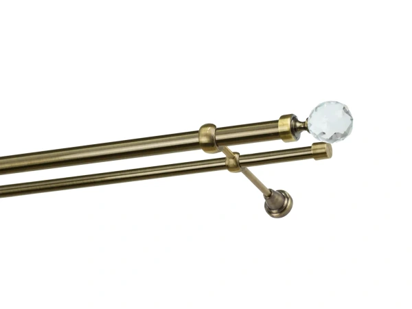 Kétsoros 25x16mm karnis - CRYSTAL GOLYÓ - antik 1