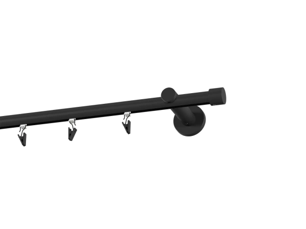 Garniža 19mm drážková tyč - 1rad - PULLO - čierna 2